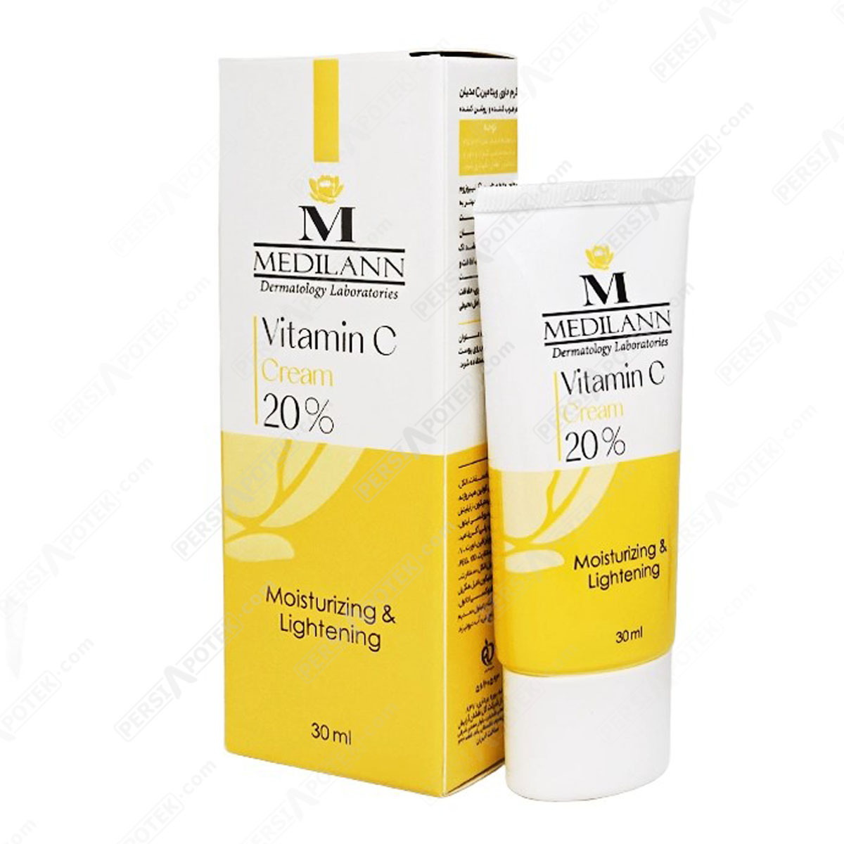 مدیلن کرم حاوی ویتامین سی 20% روشن کننده و مرطوب کننده