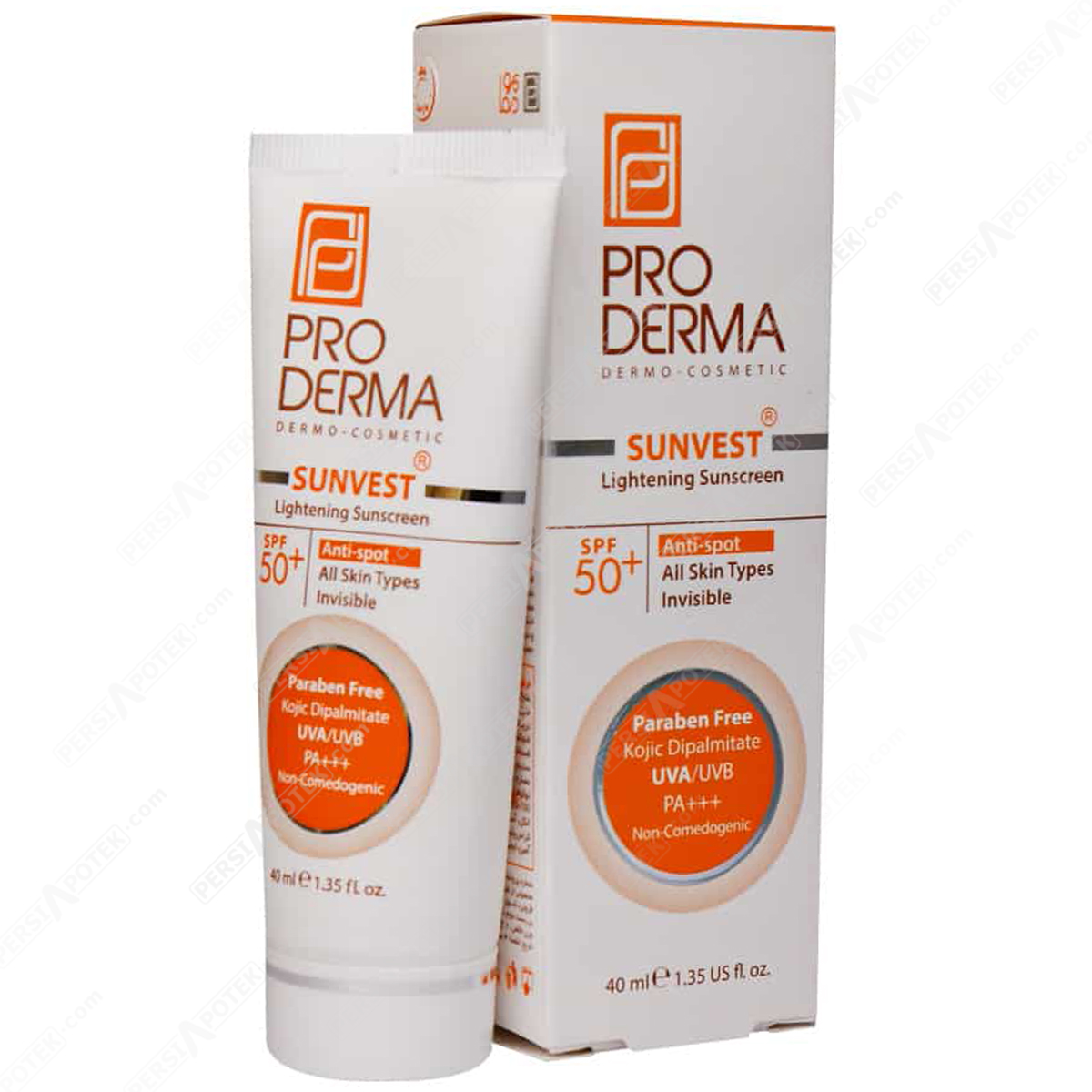 پرودرما ضد آفتاب و روشن کننده لک پوست رنگی SPF50 سان وست