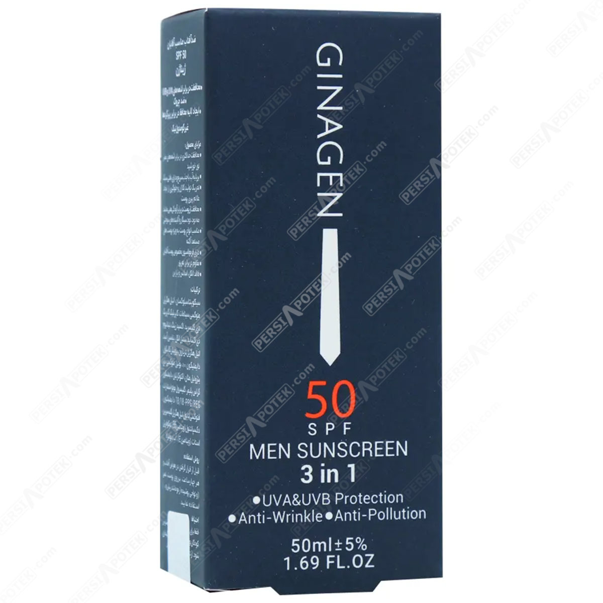 ژیناژن کرم ضد آفتاب 3 در 1 آقایان SPF50
