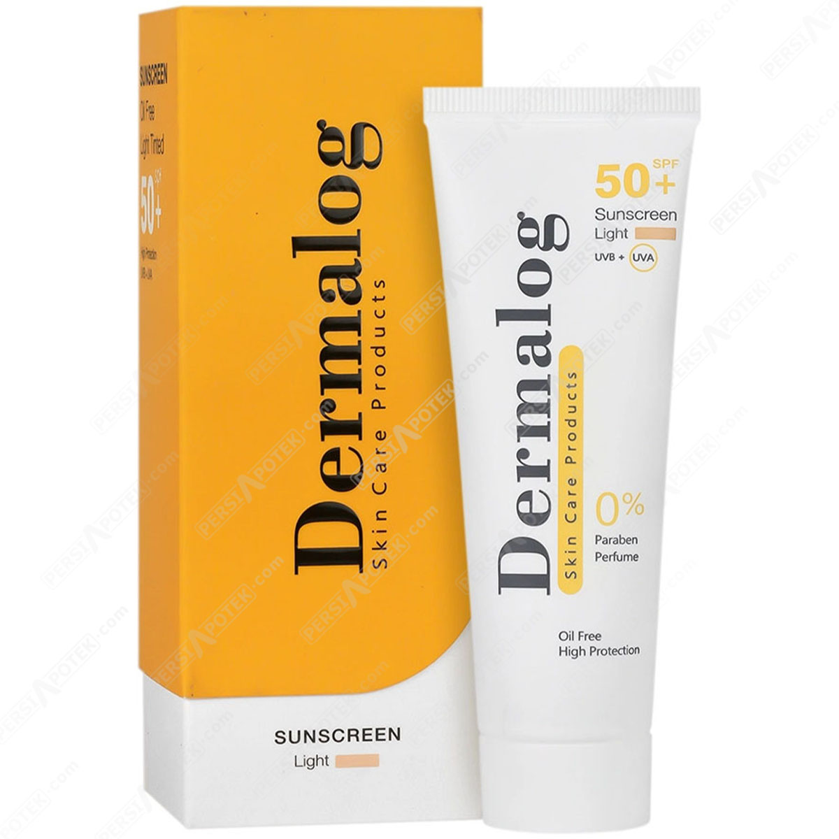 درمالوگ کرم ضد آفتاب رنگی مناسب پوست چرب و مختلطSPF50